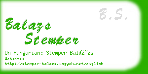 balazs stemper business card